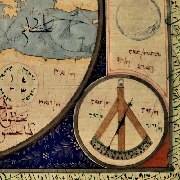 Vintage Ottoman Manuscript Atlas Illustrations Map Date 1734 Arabic 1154 - Picture 6 of 6